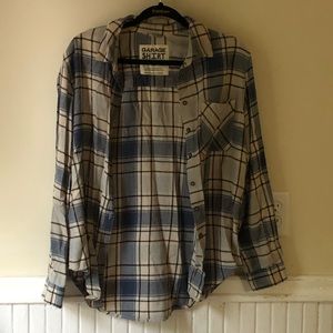 Classic Powder Baby Blue and Cream Plaid Shirt